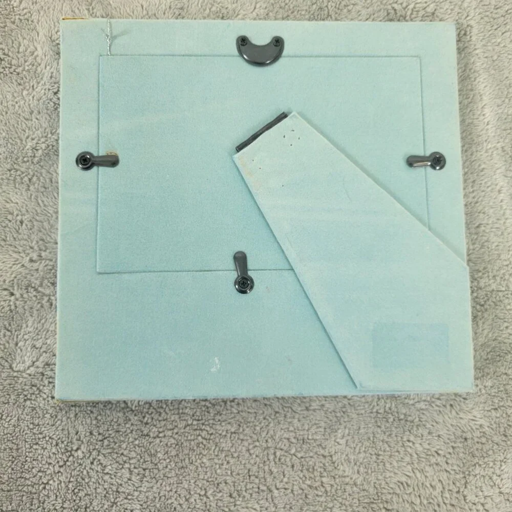 Mud Pie Baby Talk Blue Cloth Photo Frame 4x6 Boy Nursery Decor Baby Shower S97E